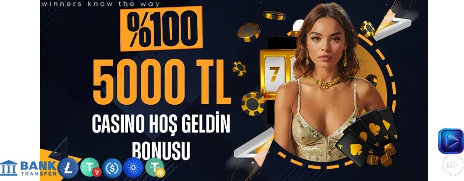 %100 5000 TL casino hoş geldin bonusu afişi