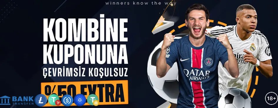 Çevrimsiz kombine kupon kampanyası ve futbol bahisleri görseli